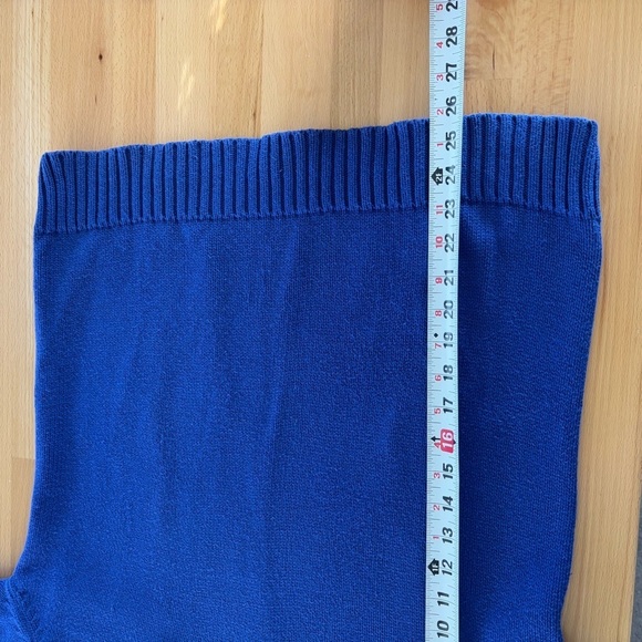 LAUREN RALPH LAUREN Gold Logo Quarter Zip Sweater royal blue pullover crest - Picture 9 of 9